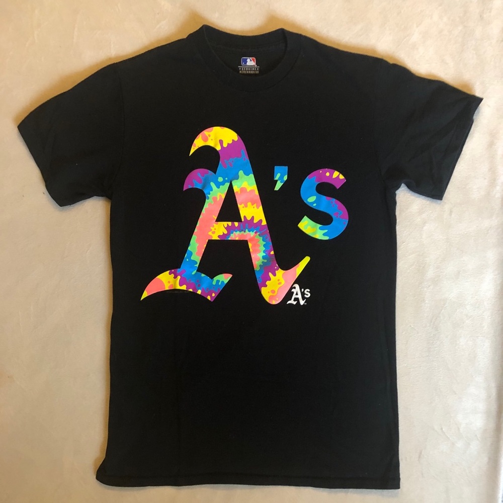 Oakland A’s Rainbow Tie Dye MLB Baseball logo